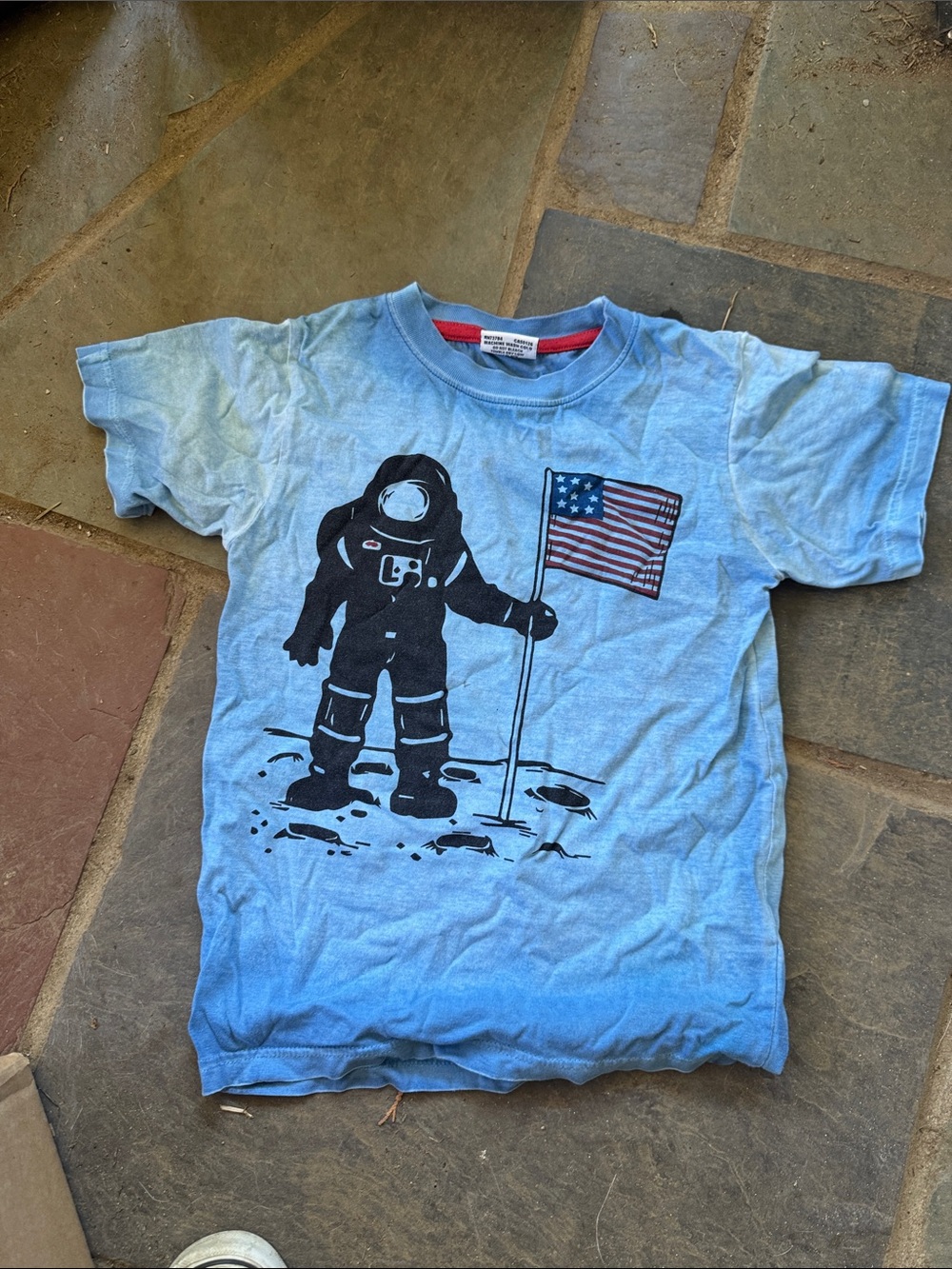 Kids Light Blue Astronaut Graphic Tee